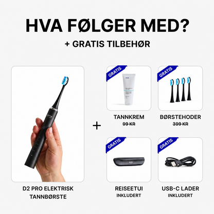 D2 Pro Elektrisk Tannbørste